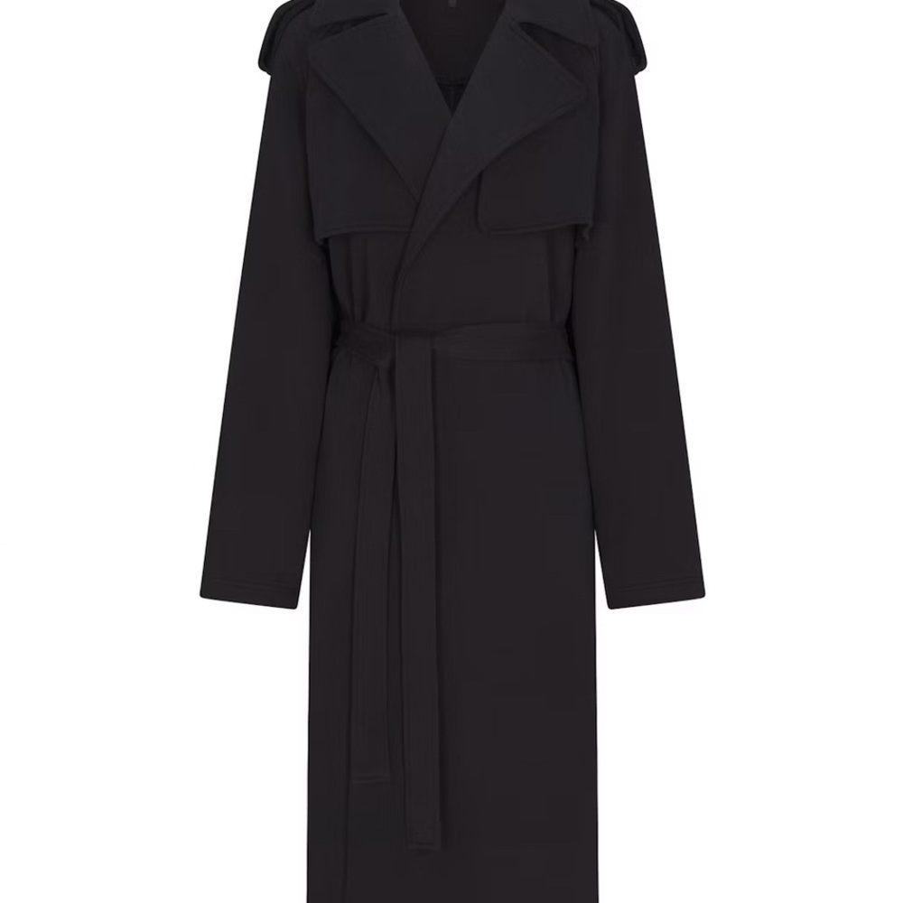 SKIMS Black Trench Coat